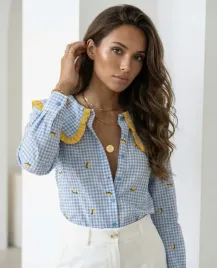 koszula-w-kratke-z-haftowanymi-cytrynami-l