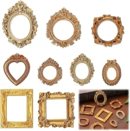 ramki-na-zdjecia-vintage-barok-zlote-dekoracyjne-zestaw-9-sztuk