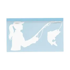 naklejka-kobieta-wedka-wedkarz-feeder-spinning-auto-fishing