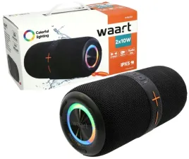 waart-w16k201-glosnik-bezprzewodowy-led-usb-2x10w-bt-radio-fm-zasieg-10m