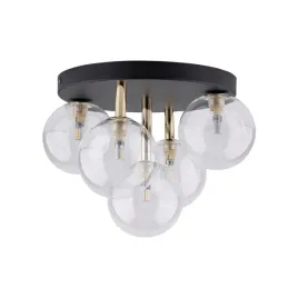 plafon-lampa-sufitowa-czarno-zlota-na-kole-nilos-5-kulek-transparent