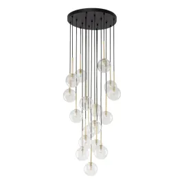 kaskada-lampa-17-kulek-wiszacych-na-kole-tk-lighting-nilos-czarno-zlota