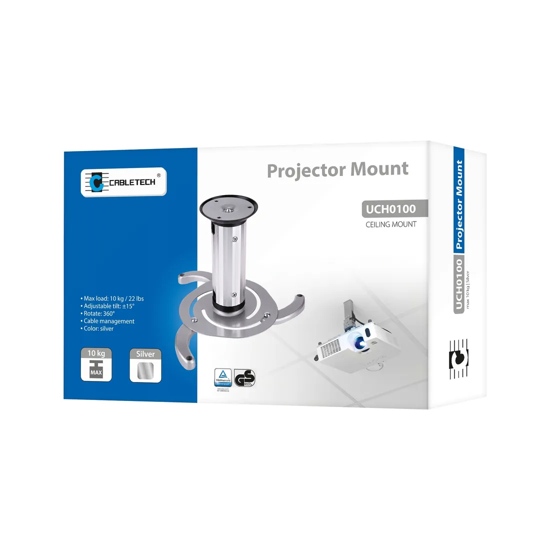 uchwyt-do-projektora-sufitowy-cabletech-10-kg-360