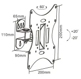 uchwyt-do-telwizora-tv-cabletech-23-42-30-kg-20-stan-nowy