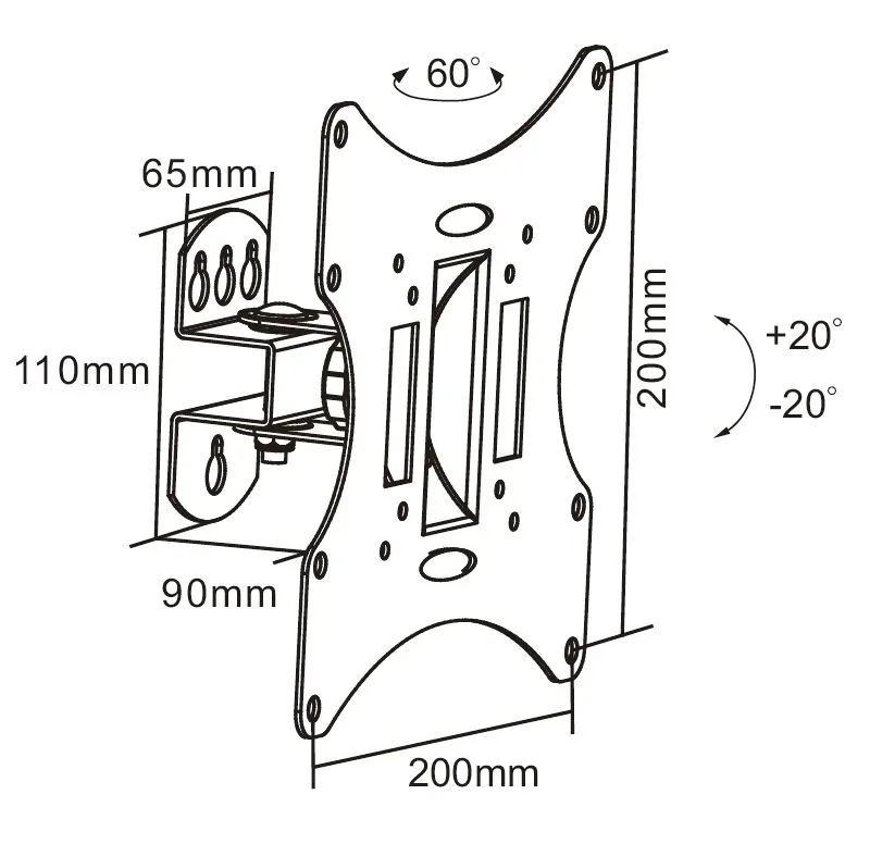 uchwyt-do-telwizora-tv-cabletech-23-42-30-kg-20-stan-nowy