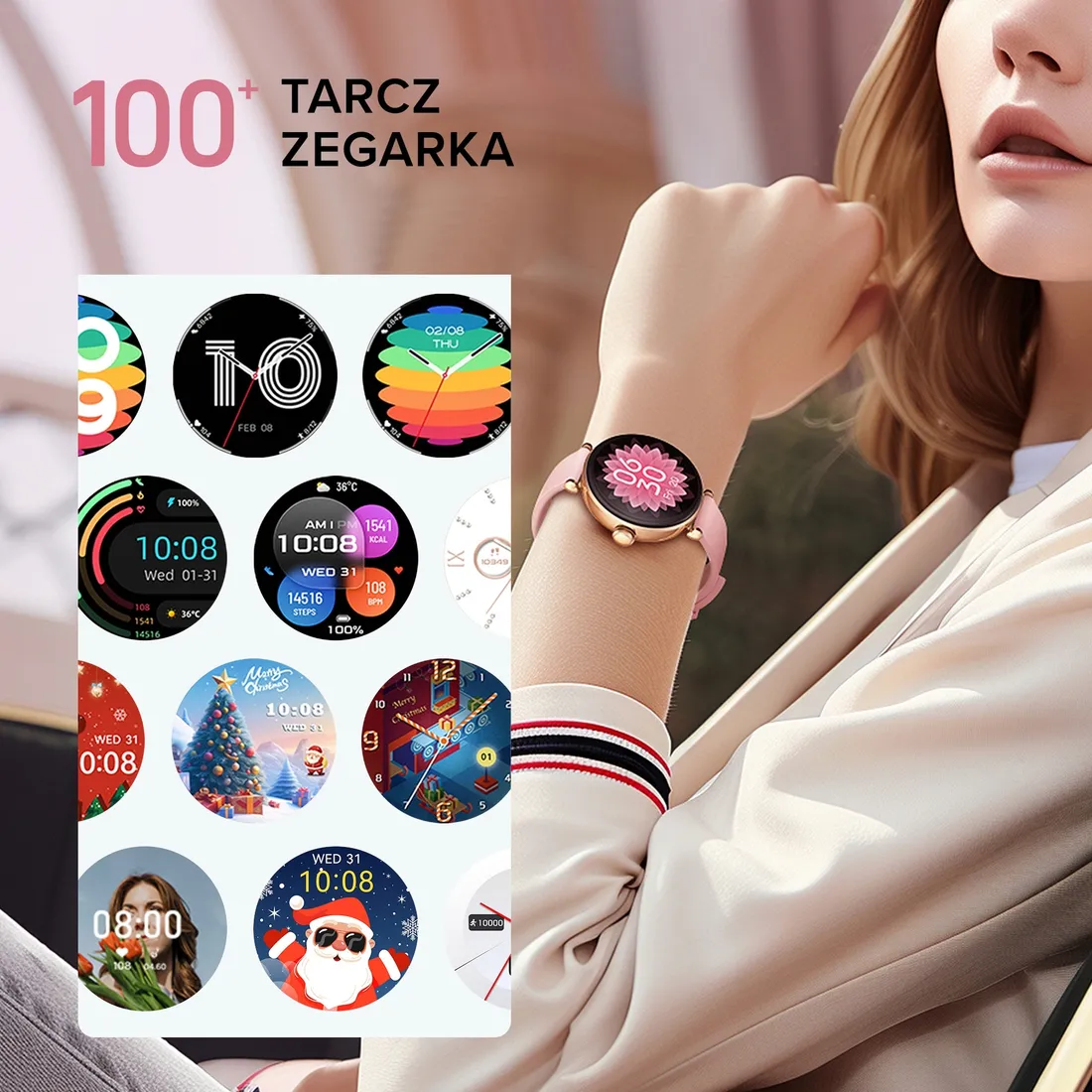 smartwatch-kieslect-pura-gold-stan-nowy