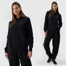 bluza-damska-4f-dresowa-sportowa-nierozpinana-z-kapturem-basic-czarna-m