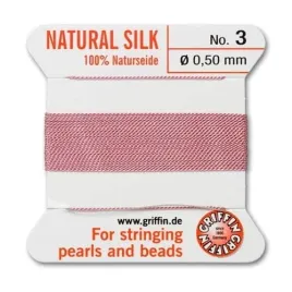griffin-nic-jedwabna-z-igla-100percent-natural-silk-0-5mm-2m-dark-pink