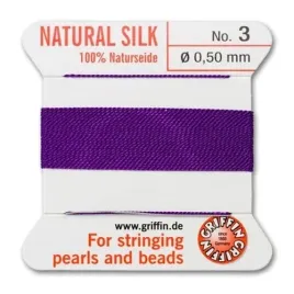 griffin-nic-jedwabna-z-igla-100percent-natural-silk-0-5mm-2m-amethyst