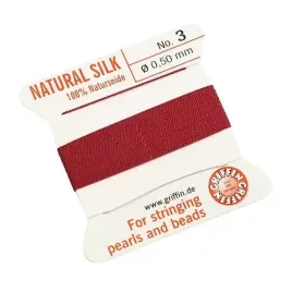 griffin-nic-jedwabna-z-igla-100percent-natural-silk-0-5mm-2m-garnet