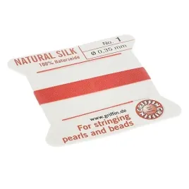 griffin-nic-jedwabna-z-igla-100percent-natural-silk-0-35mm-2m-coral