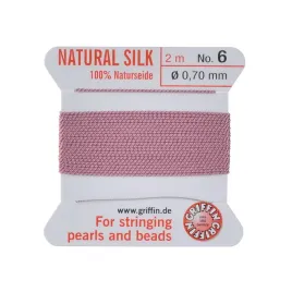 griffin-nic-jedwabna-z-igla-100percent-natural-silk-0-7mm-2m-dark-pink