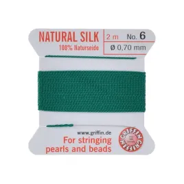 griffin-nic-jedwabna-z-igla-100percent-natural-silk-0-7mm-2m-green