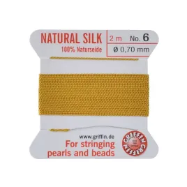 griffin-nic-jedwabna-z-igla-100percent-natural-silk-0-7mm-2m-amber