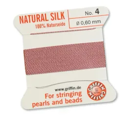 griffin-nic-jedwabna-z-igla-100percent-natural-silk-0-6mm-2m-dark-pink