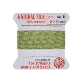 griffin-nic-jedwabna-z-igla-100percent-natural-silk-0-7mm-2m-jade-green