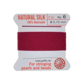 griffin-nic-jedwabna-z-igla-100percent-natural-silk-0-7mm-2m-garnet