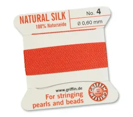 griffin-nic-jedwabna-z-igla-100percent-natural-silk-0-6mm-2m-coral