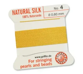 griffin-nic-jedwabna-z-igla-100percent-natural-silk-0-6mm-2m-yellow