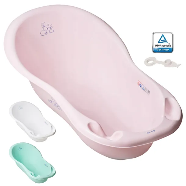 WANIENKA DLA DZIECKA TEGA BABY WANNA DUŻA 102 cm RÓŻOWA 2w1 Z KORKIEM