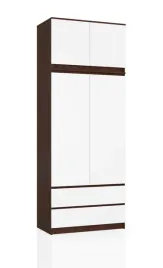 szafa-z-nadstawka-s-90-cm-2-drzwi-2-szuflady-pk-wenge-biala