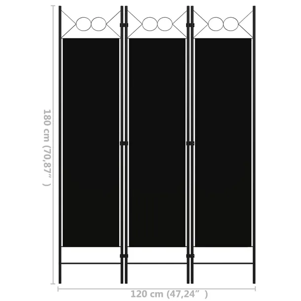 parawan-3-panelowy-czarny-120x180-cm-elegance-stan-nowy