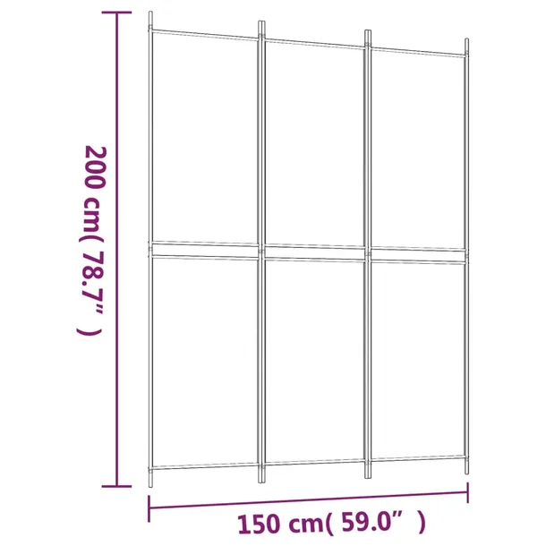 parawan-3-panelowy-bialy150x200-cm-tkanina-stan-nowy-marka-vidaxl