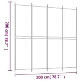 parawan-4-panelowy-bialy-200x200-cm-tkanina-stan-nowy-marka-vidaxl
