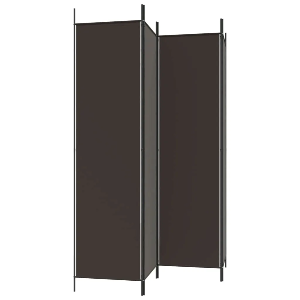 parawan-4-panelowy-brazowy-200x200-cm-tkanina-stan-nowy