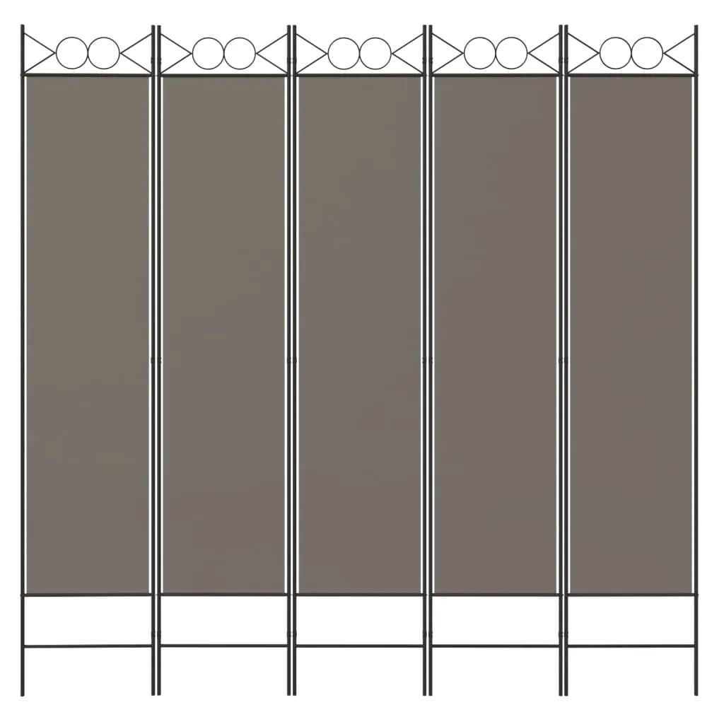 parawan-antracytowy-200x200-cm-5-panelowy-stan-nowy