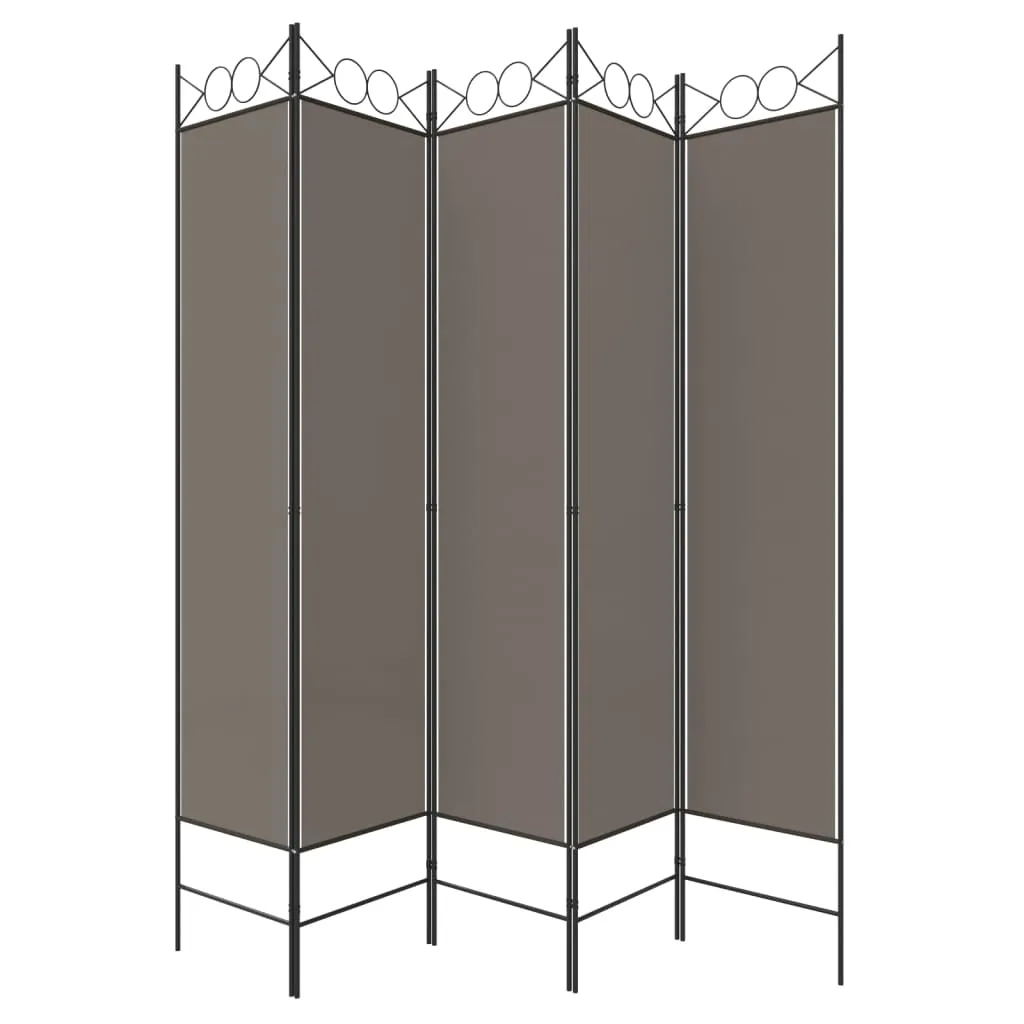 parawan-antracytowy-200x200-cm-5-panelowy-stan-nowy