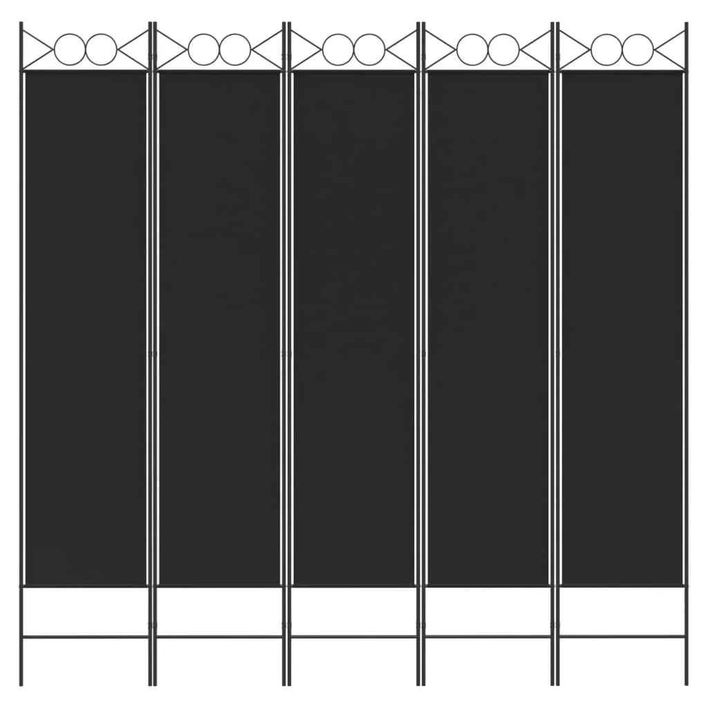 parawan-czarny-5-panelowy-200x200-cm-stan-nowy