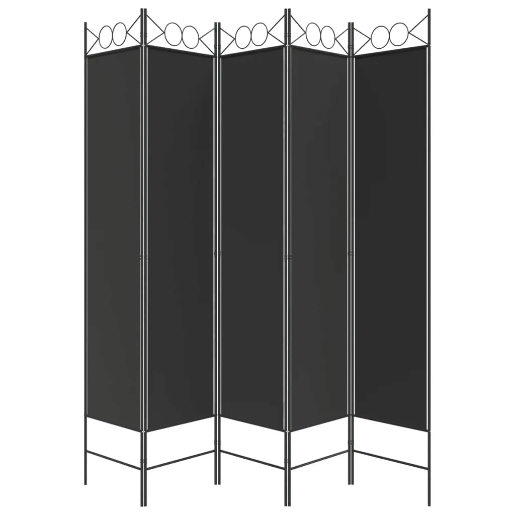 parawan-czarny-5-panelowy-200x200-cm