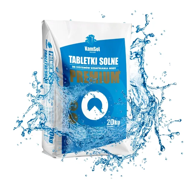 TABLETKI SOLNE PREMIUM - DO ZMIĘKCZACZY WODY 20 KG - 99.9 % NaCl !!! POLSKA