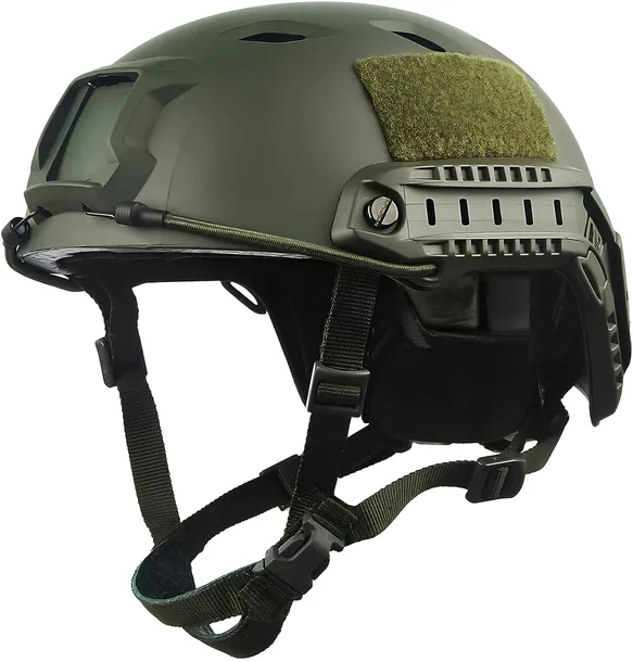 Hełm taktyczny LOOGU Fast BJ Airsoft hełm bojowy do paintballa zielony