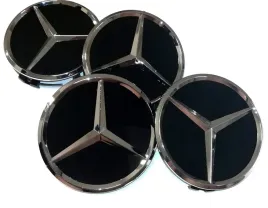 mercedes-dekielki-kapsle-zaslepki-znaczki-polysk-75mm-4szt