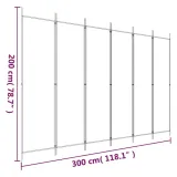 parawan-przegroda-6-panelowa-300x200-cm-bialy-kod-producenta-ze-350190-stan-nowy