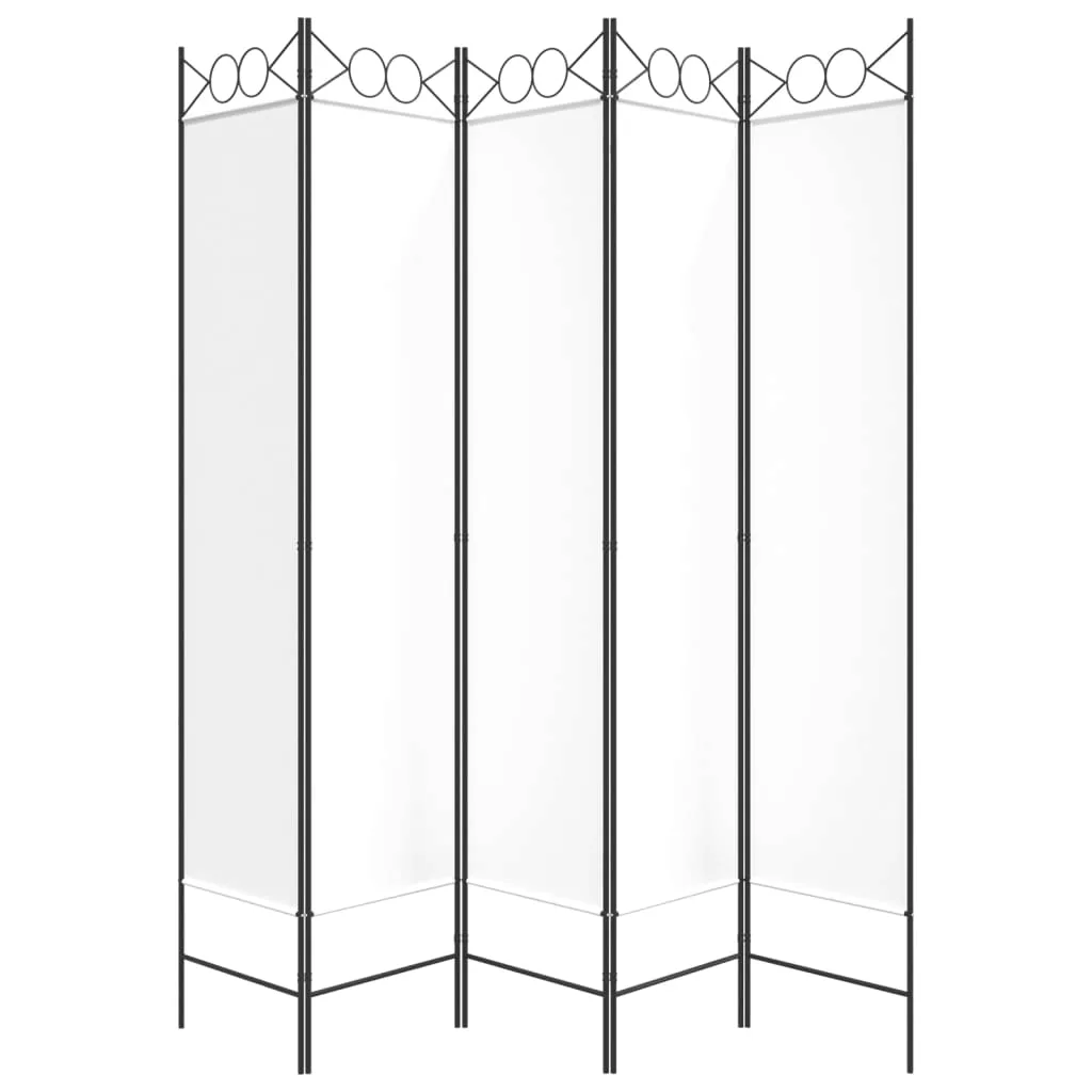 parawan-skladany-5-panelowy-200x200cm-bialy
