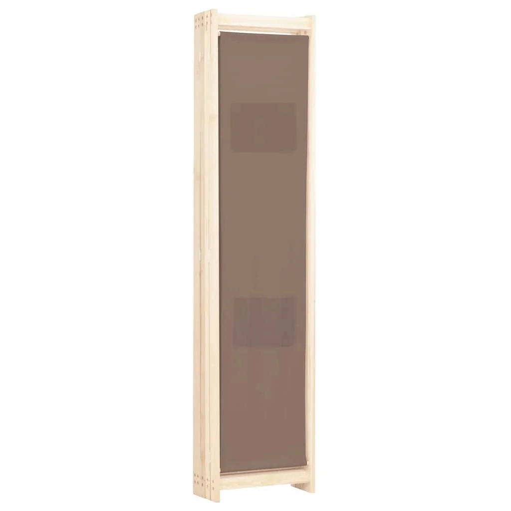 parawan-wolnostojacy-5-panelowy-brazowy-200x170x4cm