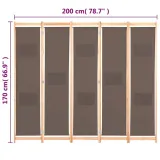 parawan-wolnostojacy-5-panelowy-brazowy-200x170x4cm-stan-nowy-kod-producenta-ze-248181
