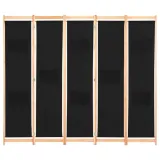parawan-wolnostojacy-5-panelowy-czarny-200x170x4cm-stan-nowy