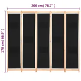 parawan-wolnostojacy-5-panelowy-czarny-200x170x4cm-stan-nowy-kod-producenta-ze-248185