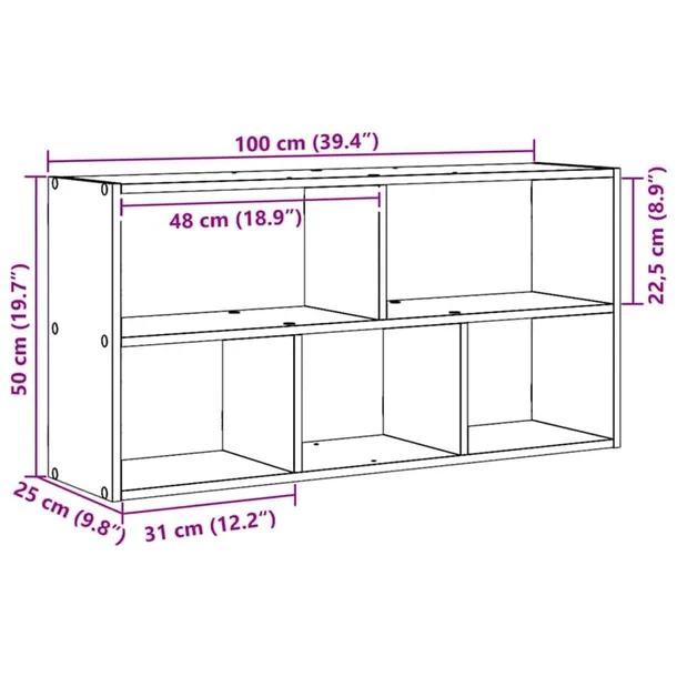 polka-scienna-dab-100x25x50-cm-kolor-mebla-roz-stan-nowy