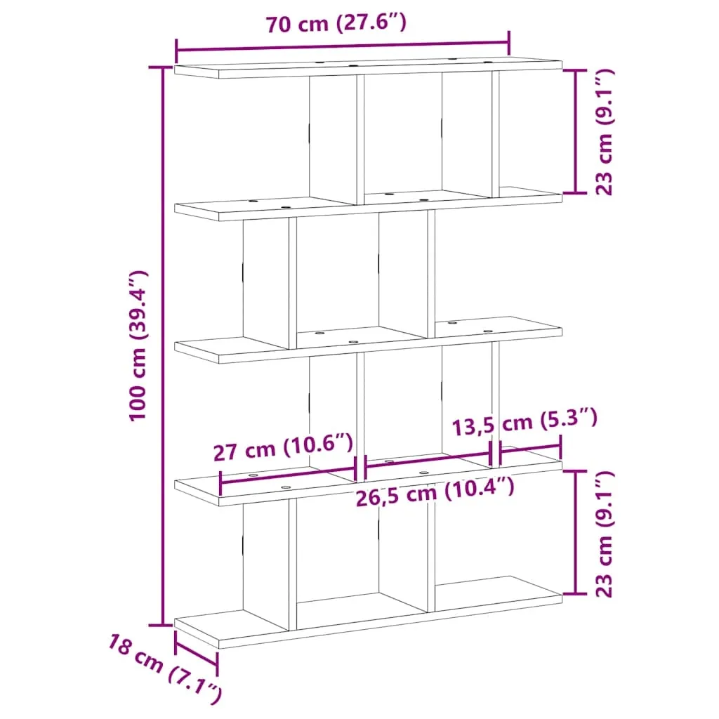 polka-scienna-kostka-12-przegrodami-dab-sonoma