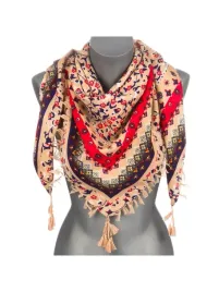 chustka-apaszka-z-fredzlami-folk-kwiaty-bezowy-czerwony-60-da-37c