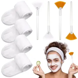 opaska-do-wlosow-regulowana-biala-do-makijazu-pedzelek