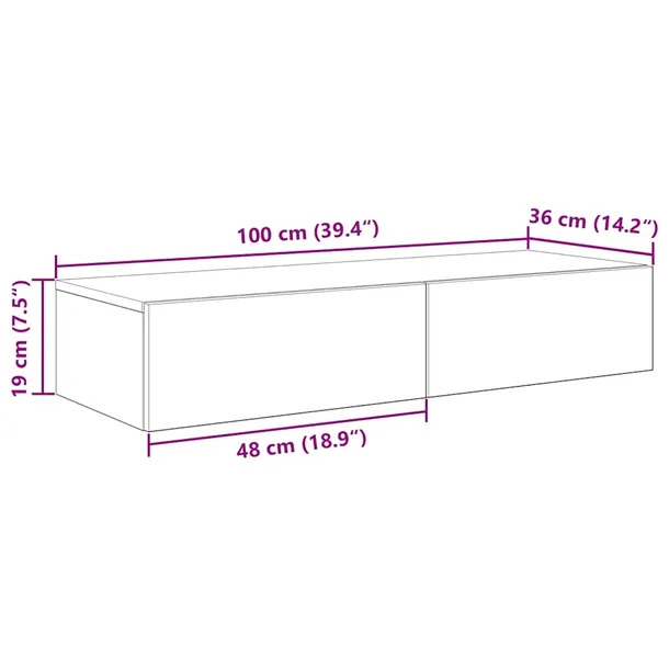 polka-scienna-z-szufladami-biala-100x36x19-cm-stan-nowy-wysokosc-mebla-31-cm