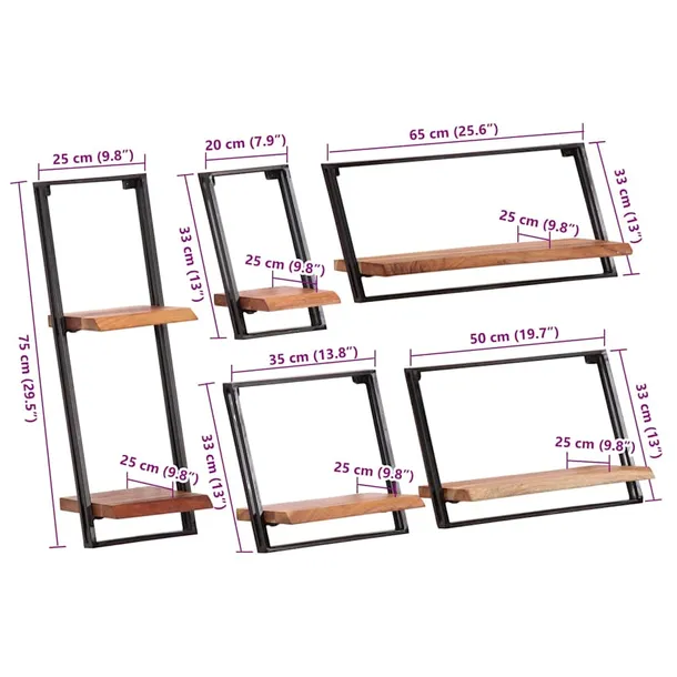 polki-scienne-5-szt-lite-drewno-akacjowe-stan-nowy-wysokosc-mebla-75-cm