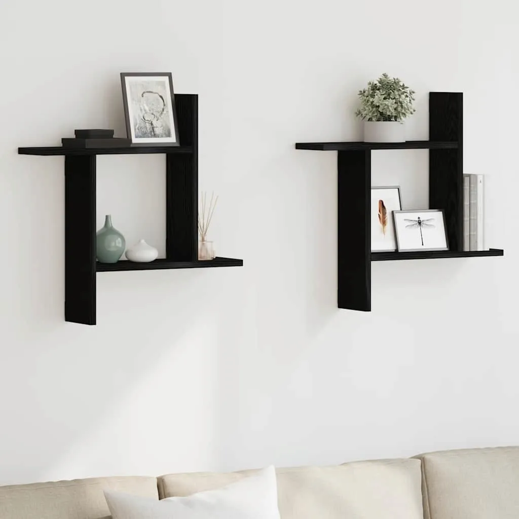polki-scienne-2-szt-czarny-dab-50x12x50-cm