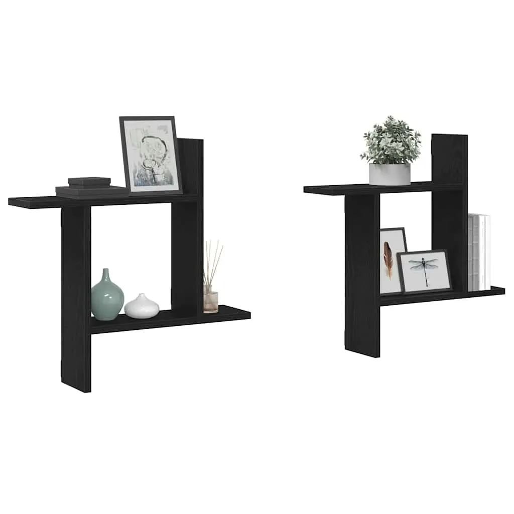 polki-scienne-2-szt-czarny-dab-50x12x50-cm